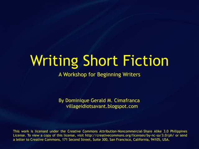 Writing Short Fiction