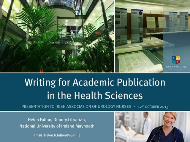 Writing for academic publishing in Nursing | PPTX