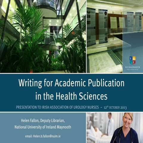 Writing for academic publishing in Nursing