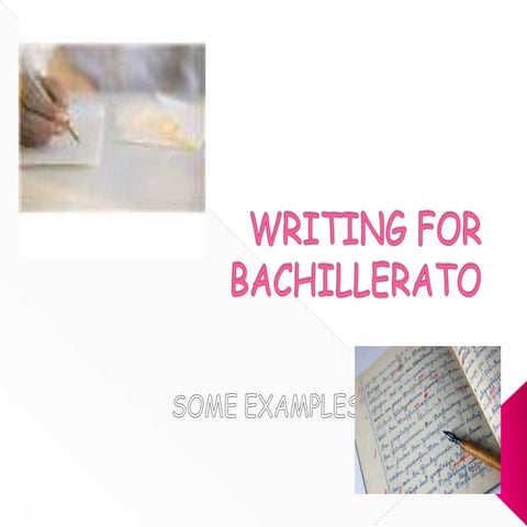Writing for bachillerato