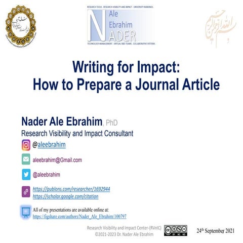 Writing for Impact: How to Prepare a Journal Article