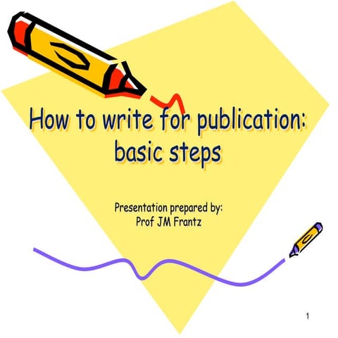 Writing for publication guide