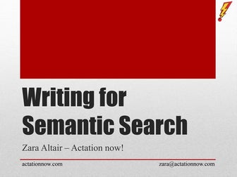 Writing for Semantic Search