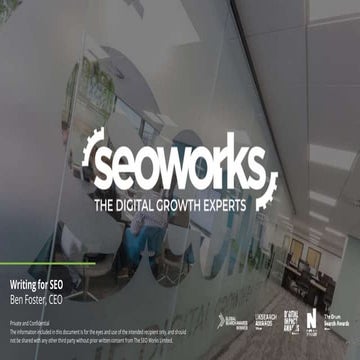 How to write great content for SEO (search engine optimisation)