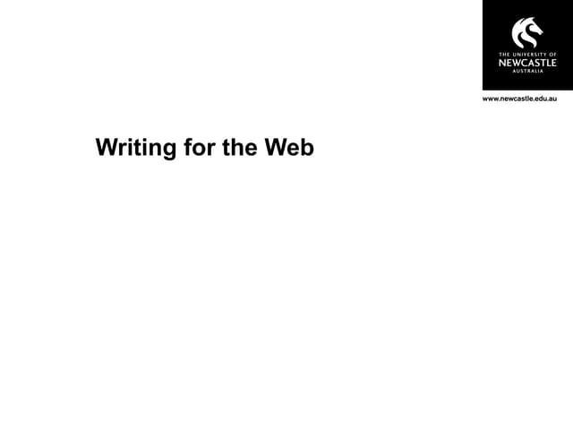 Writing for the Web