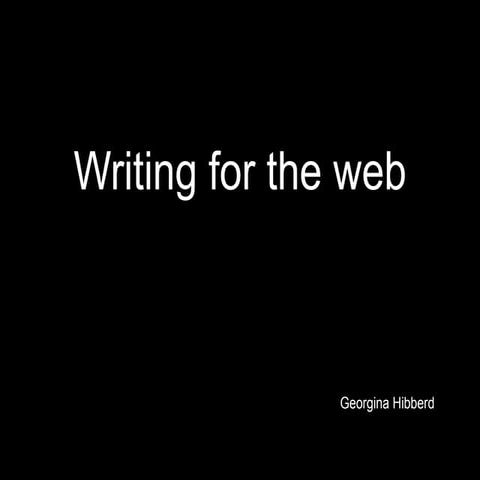 Writing For The Web