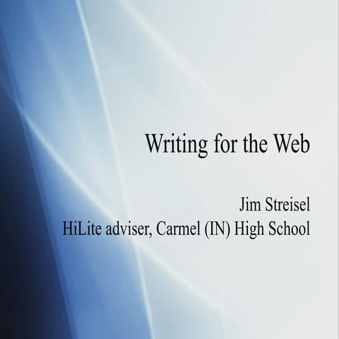 Writing for the web