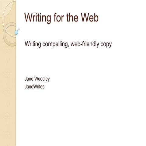 Writing For The Web