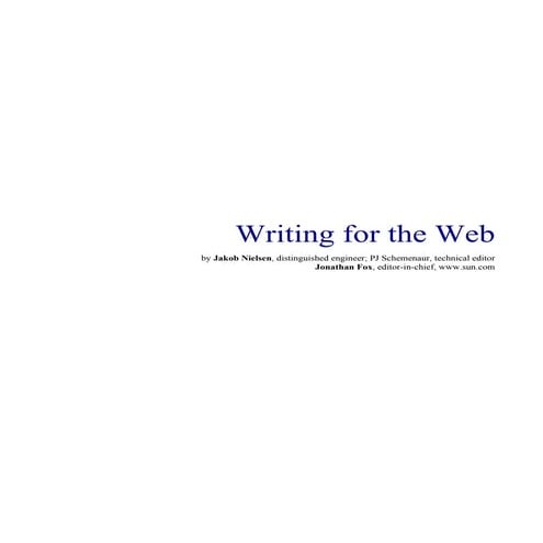 Writing for the Web