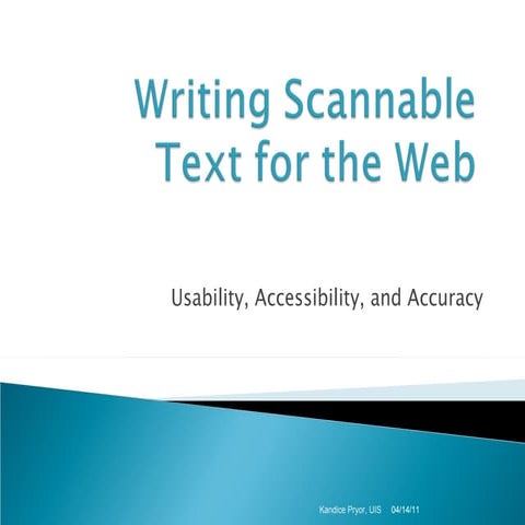 Writing for the Web - Association for Women in Communications, Springfield IL chapter
