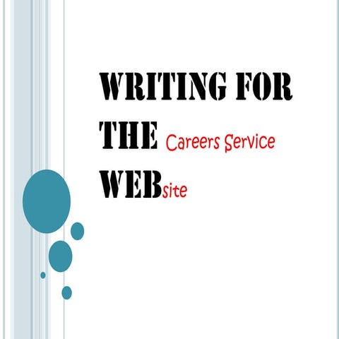 Writing for the web presentation
