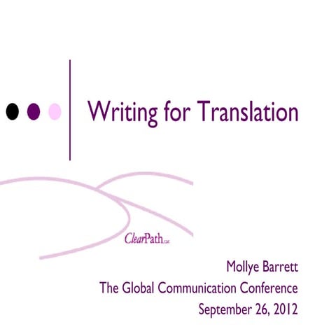 Writing for Translation
