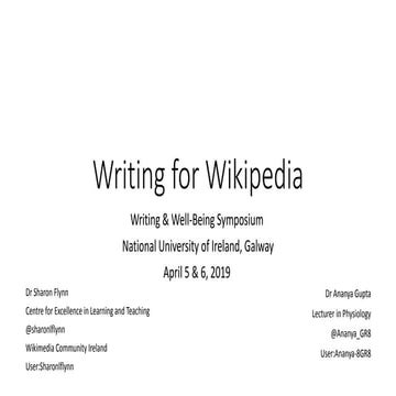Writing for wikipedia 