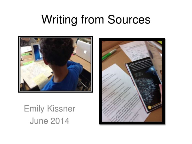 Writing from Sources, Part 2