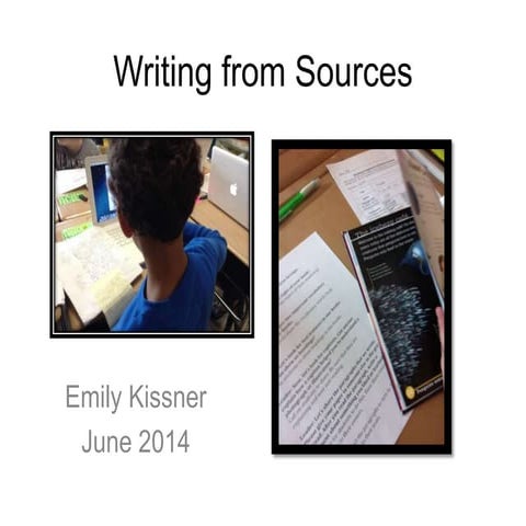 Writing from Sources, Part 2