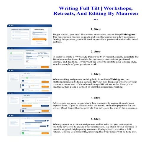 Writing Full Tilt Workshops, Retreats, And Editing By Maureen