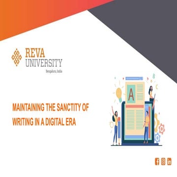 Maintaining the Sanctity of Writing in a Digital Era