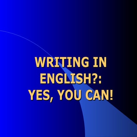 Writing in english short