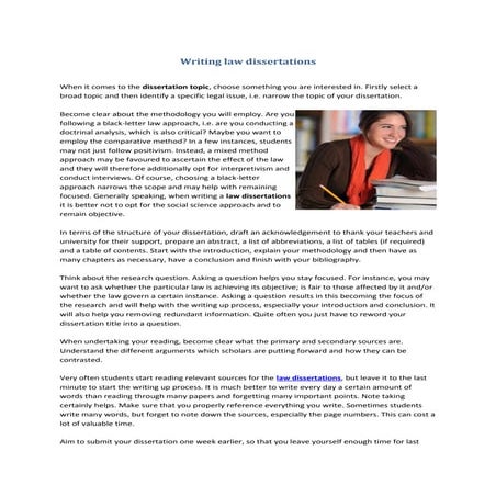 Writing law dissertations
