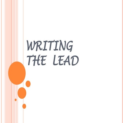 Types of News Lead | PPTX