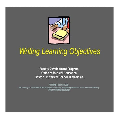 HOW TO WRITE LEARNING OBJECTIVES WHEN PLANNING A LESSON | PPT