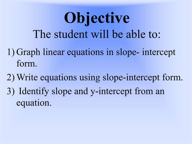 Writing linear equations KG Math Middle School