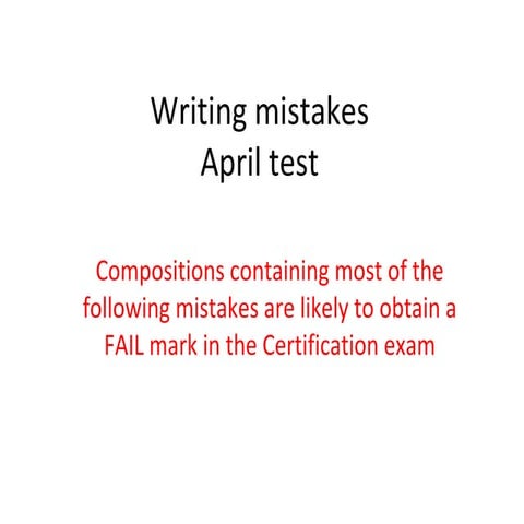 Writing mistakes apr29