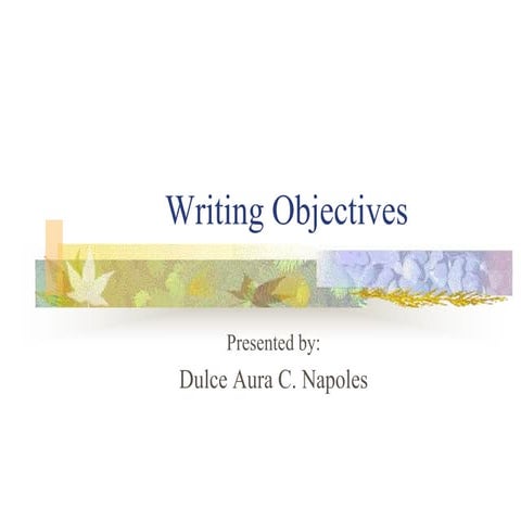 Writing Objects INSET aug29.ppt