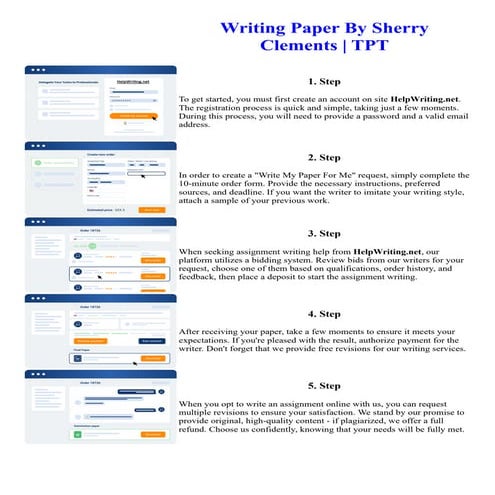 Writing Paper By Sherry Clements TPT | PDF