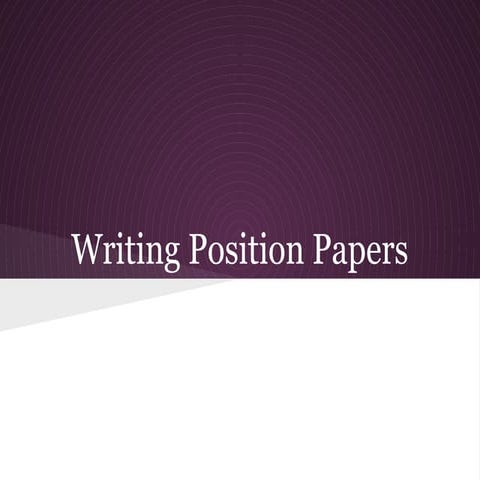 Position Paper | PPTX