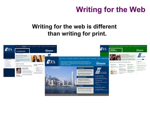 Writing for the Web