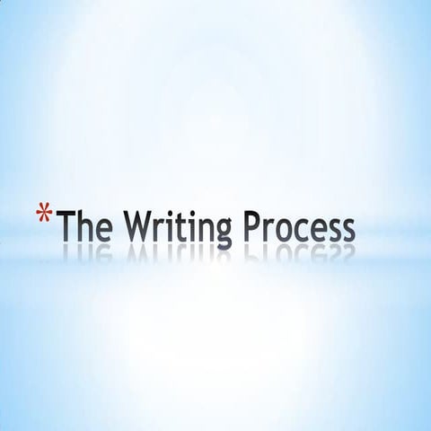 The Writing Process / Anderson