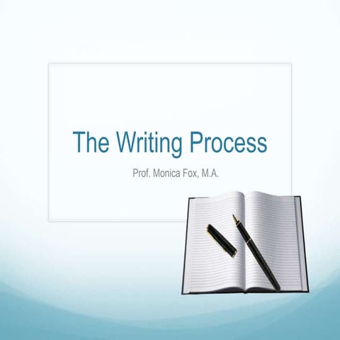 The 7 Steps of the Writing Process by Monica Fox, M.A.