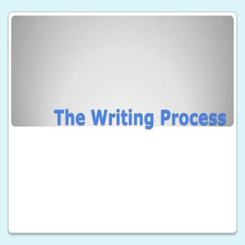 Writing Process