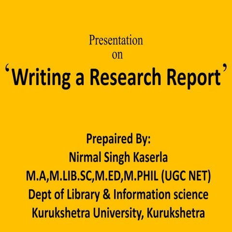 Writing report