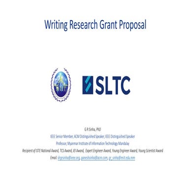 Writing research grant proposal