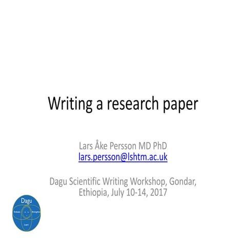 Writing research papers - July 2017
