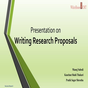 Writing research proposal