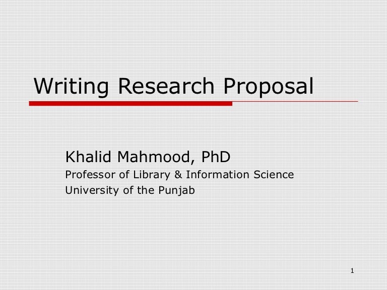 Writing proposal for phd thesis