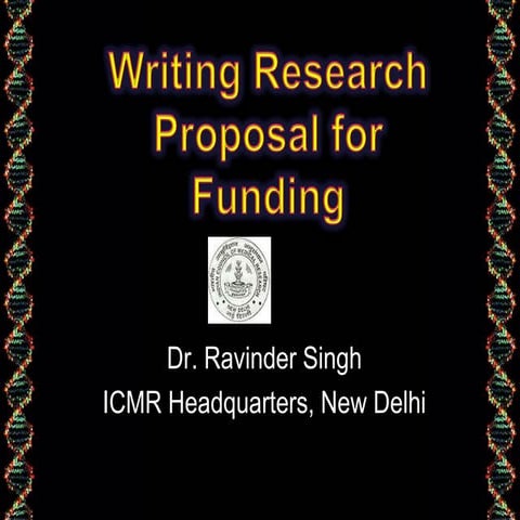 Writing research proposal for funding