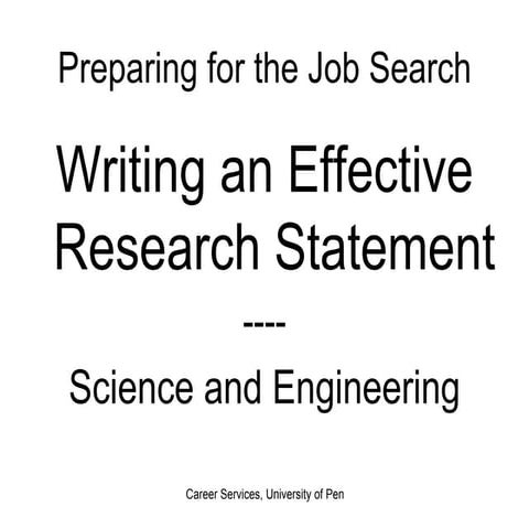 Writing Research Statement