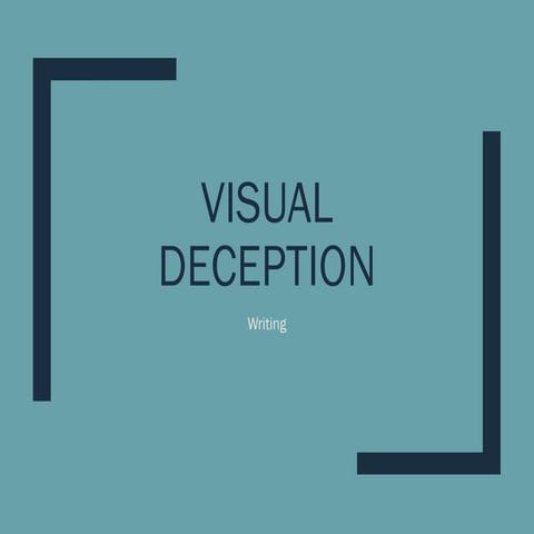 Writings about Visual Deception