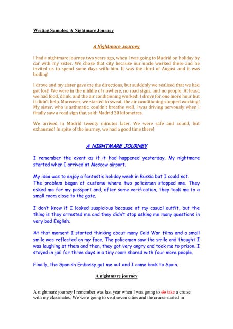 Nightmare journeys essay image
