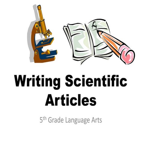 Writing scientific articles
