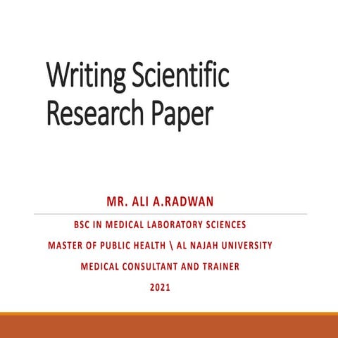 Writing scientific paper