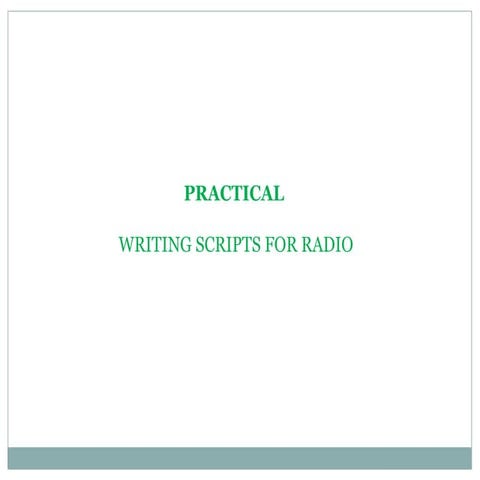 writing script for radio EXRN AGRICULTURE.pptx