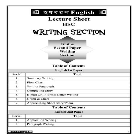 HSC Writing Section by হযবরল English | PDF
