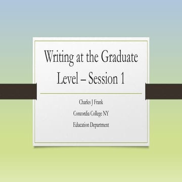 Writing seminar slides ALST Test Prep