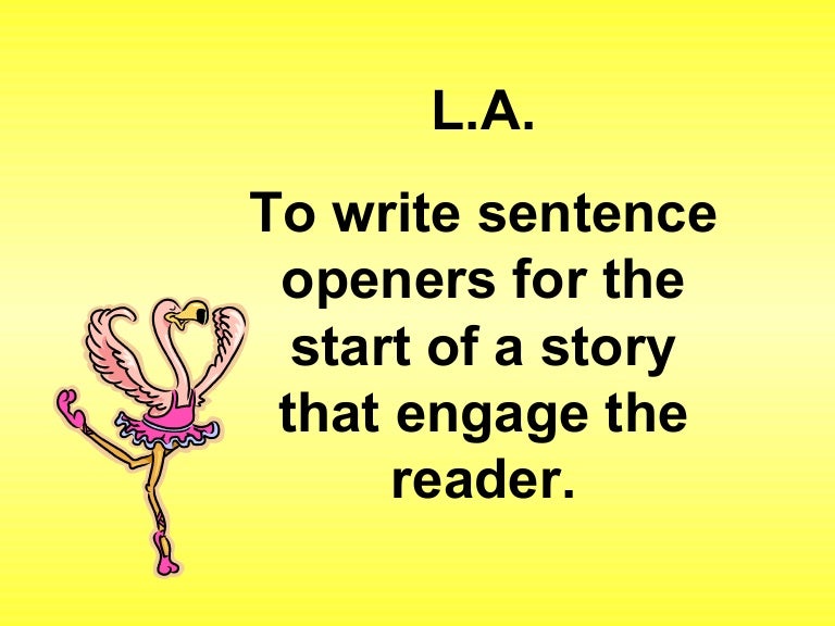 Writing Using Suspense And Sentence Openers