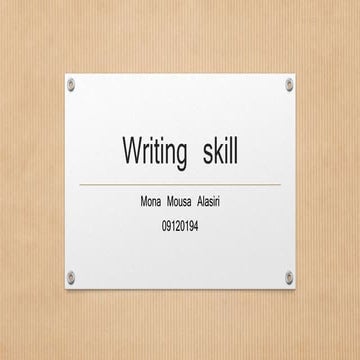 Writing skill